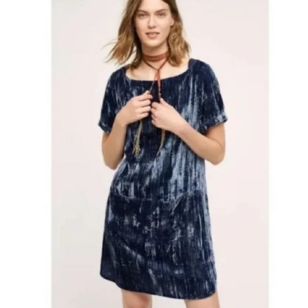 Floreat crushed velvet dress (Anthropologie)